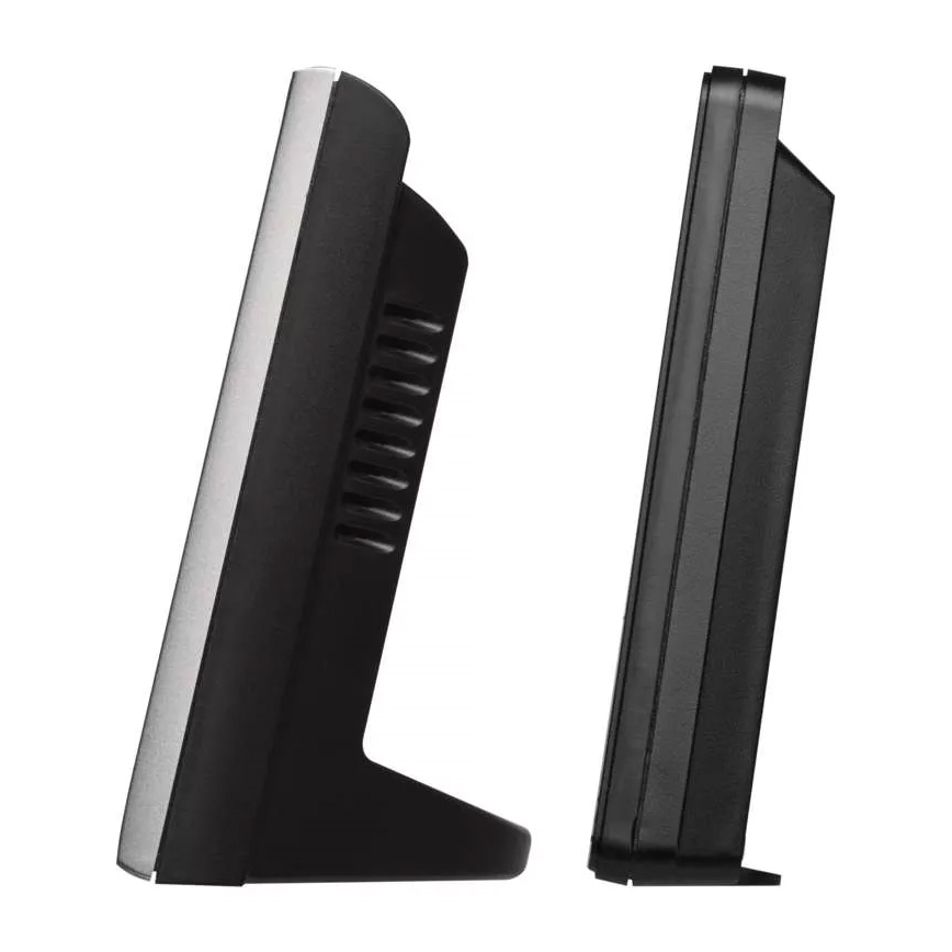 Stazione meteo wireless con sveglia 3xAAA nera