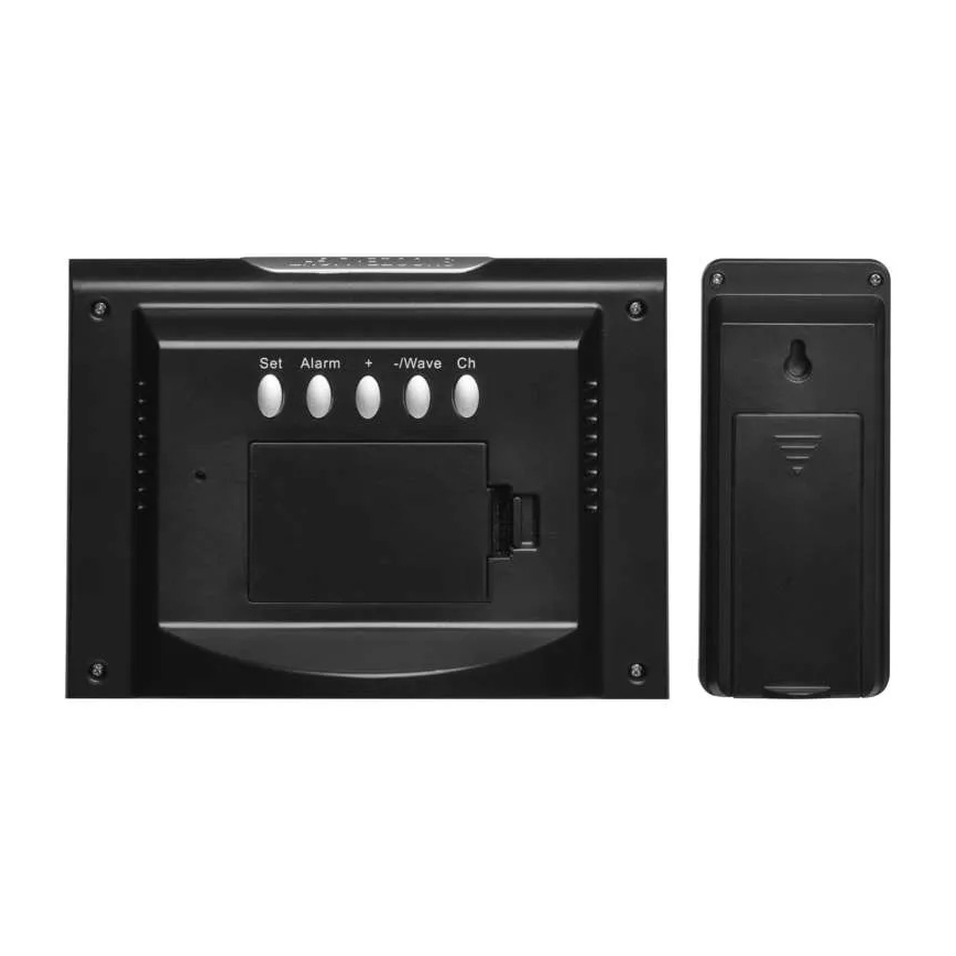 Stazione meteo wireless con sveglia 3xAAA + 2xAAA nero