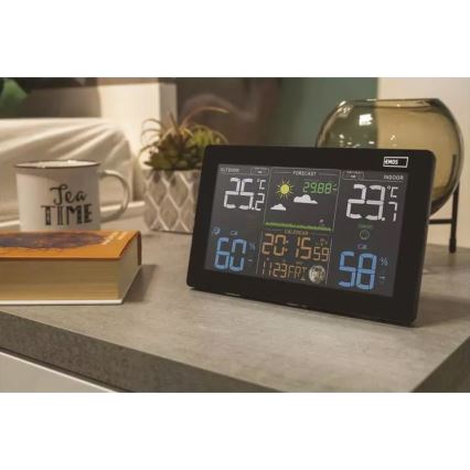 Stazione meteo wireless con sveglia 5V/3xAAA + 2xAAA nero