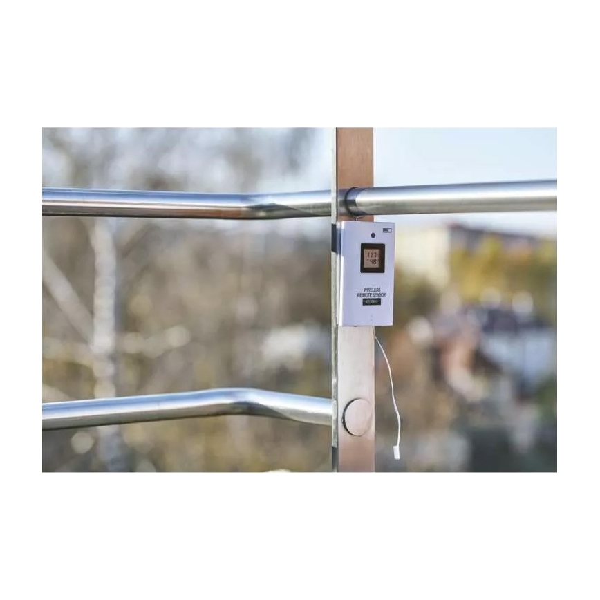Stazione meteo wireless con sveglia 5V/3xAAA + 2xAAA nero