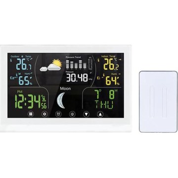 Stazione meteorologica con display a colori 5V/2xAAA bianca