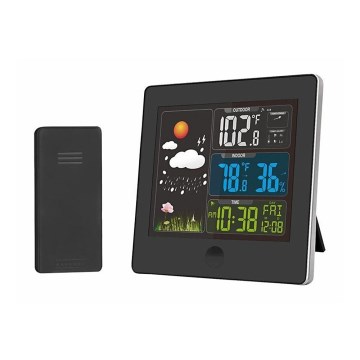 Stazione meteorologica con display LCD 230V nera