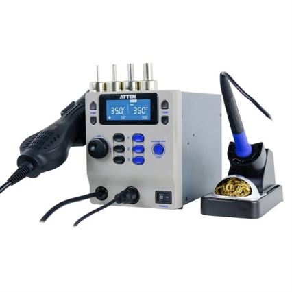 Stazione saldante e ad aria calda con display LCD 800W/230V