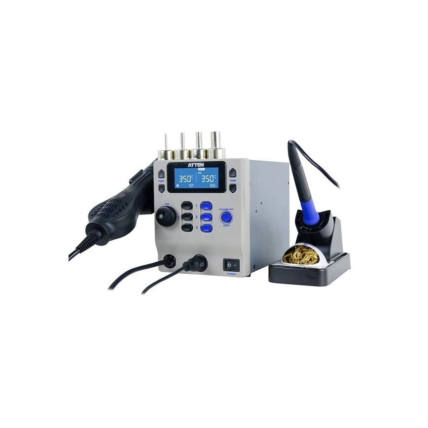 Stazione saldante e ad aria calda con display LCD 800W/230V