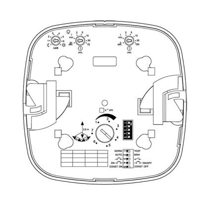 Steinel 002756 - Rilevatore di presenza IR Quattro HD 24m DALI-2 APC bianco