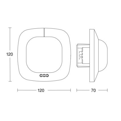 Steinel 002770 - Rilevatore di presenza IR Quattro HD 24m COM2 bianco