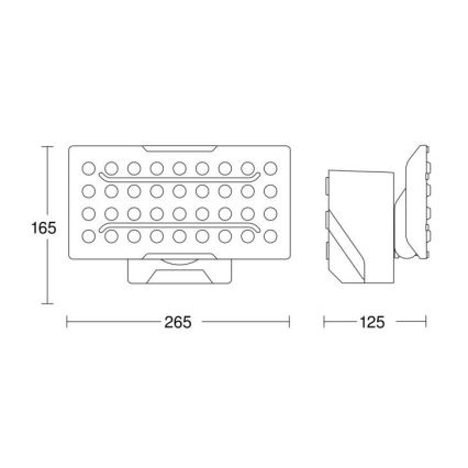 STEINEL 010201 - Riflettore a LED XLEDPRO WIDE XL slave LED/48W/230V IP54