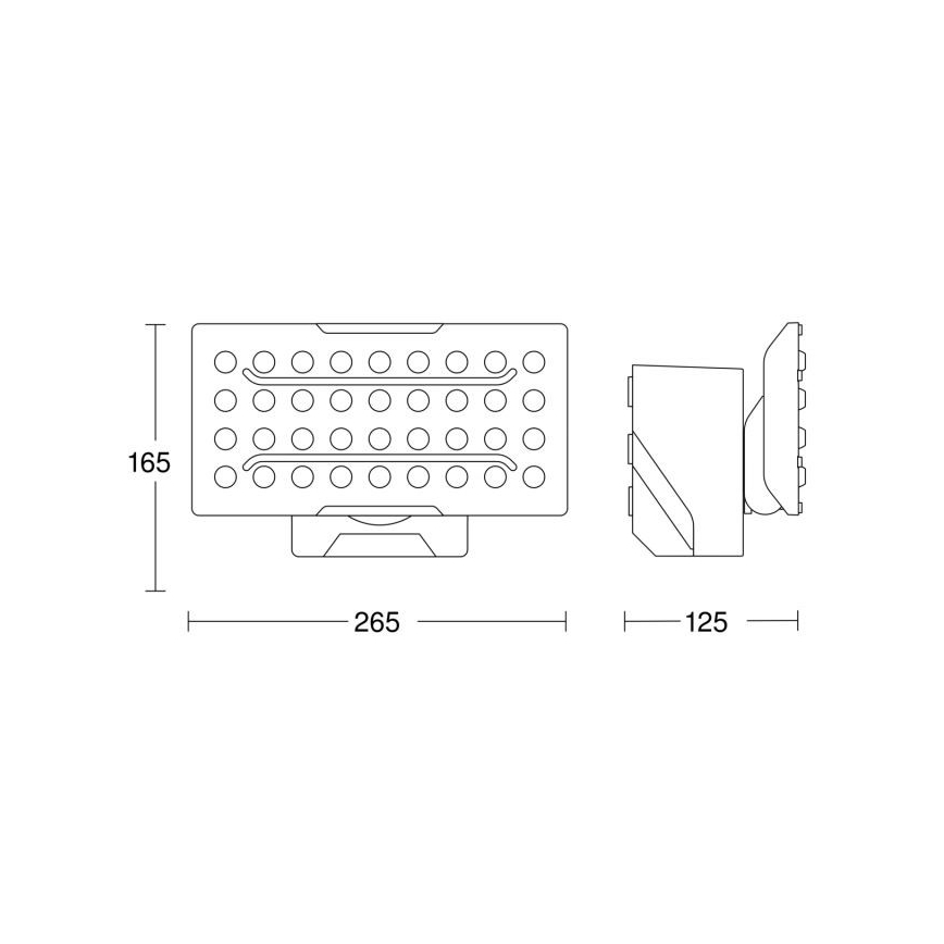 STEINEL 010201 - Riflettore a LED XLEDPRO WIDE XL slave LED/48W/230V IP54
