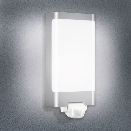 STEINEL 010461 - Lampada LED da esterno con sensore L240LED LED/7,5W acciaio inossidabile IP44