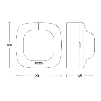 Steinel 035273 - Rilevatore di presenza IR QUATTRO HD 24M DALI PLUS bianco