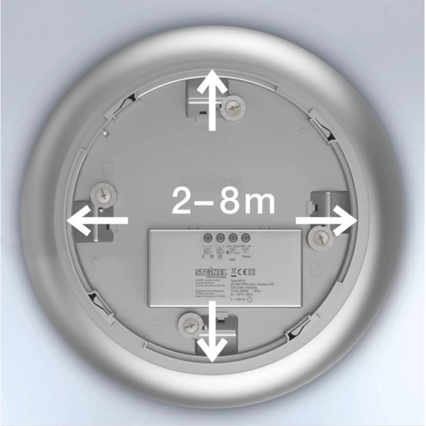 Steinel 035440 - Lampada LED con sensore per esterni QUATTRO LED/10W/230V IP54