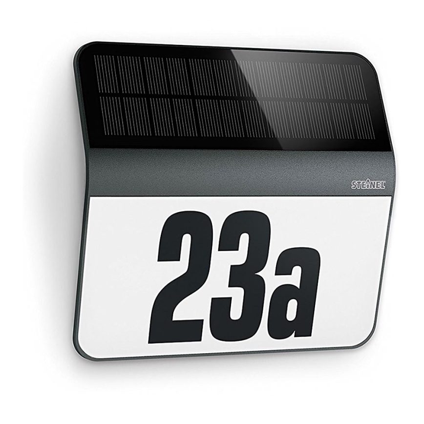 STEINEL 035730 - Numero civico solare LED XSolar LH-N LED/0,03W IP44 2500 mAh