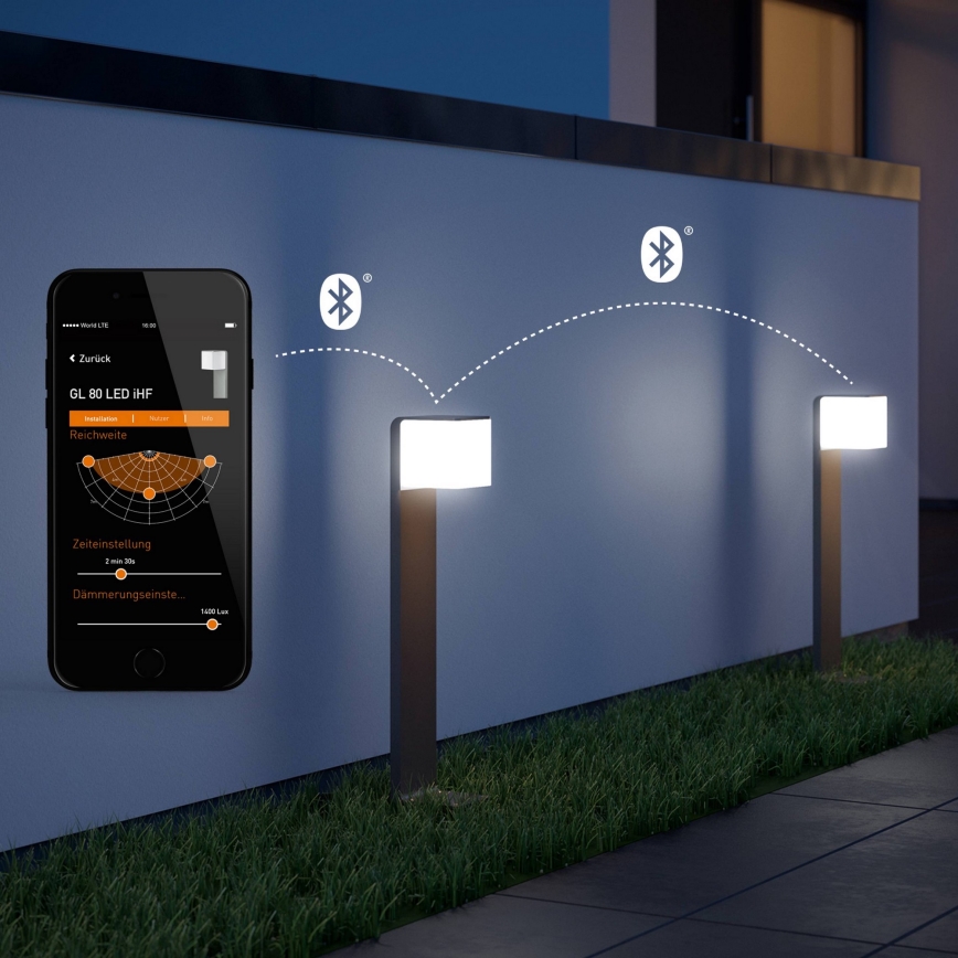 Steinel 055479 - Lampada da esterno a LED con sensore CUBO LED/9,5W/230V IP44 antracite