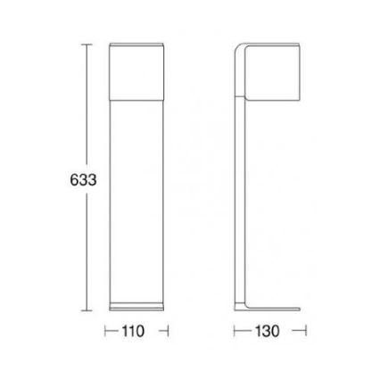 Steinel 055479 - Lampada da esterno a LED con sensore CUBO LED/9,5W/230V IP44 antracite