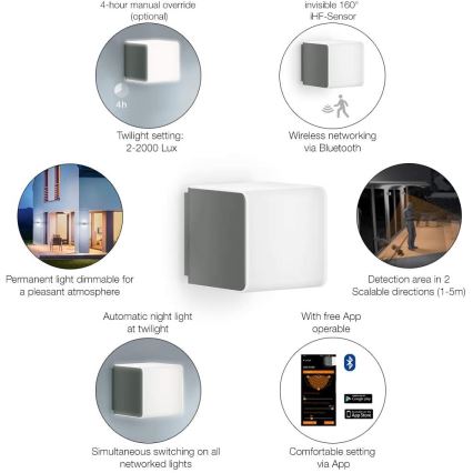 Steinel 055493 - Lampada LED da esterno con sensore L 830 LED/9.5W/230V IP44 antracite