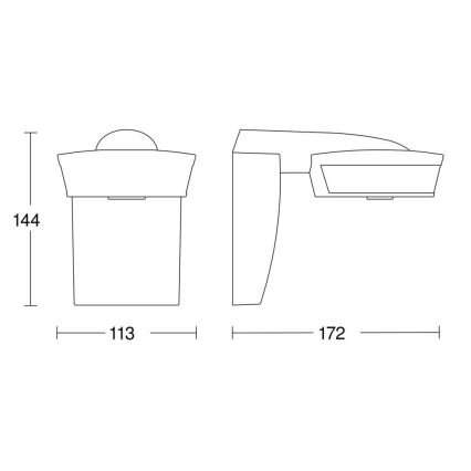 Steinel 056636 - Sensore di movimento SensIQ IP54 antracite + telecomando