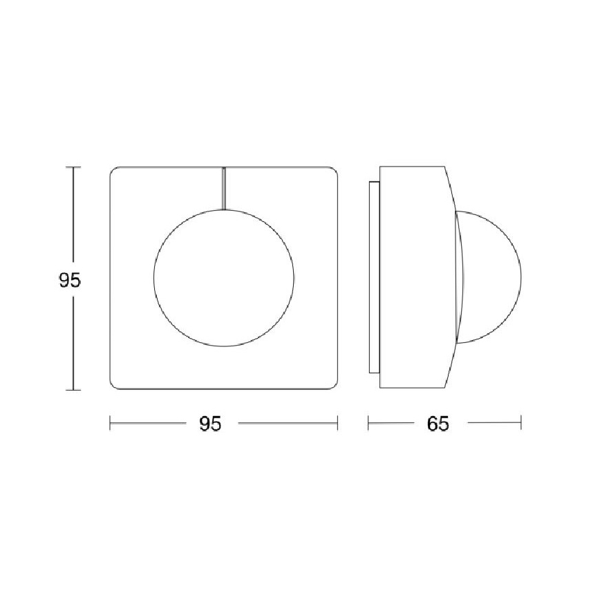Steinel 057275 - Sensore di movimento IS 345 DALI-2 IPD IP54 quadrato bianco