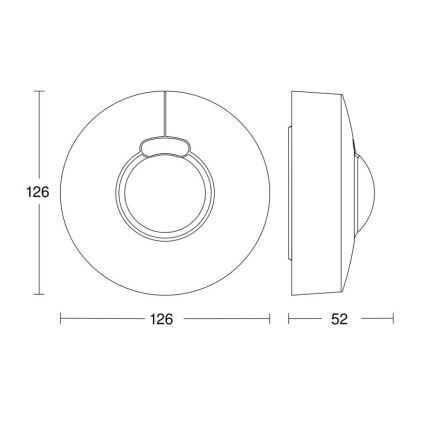 Steinel 057329 - Sensore di movimento HF 3360 DALI-2 IP54 rotondo bianco