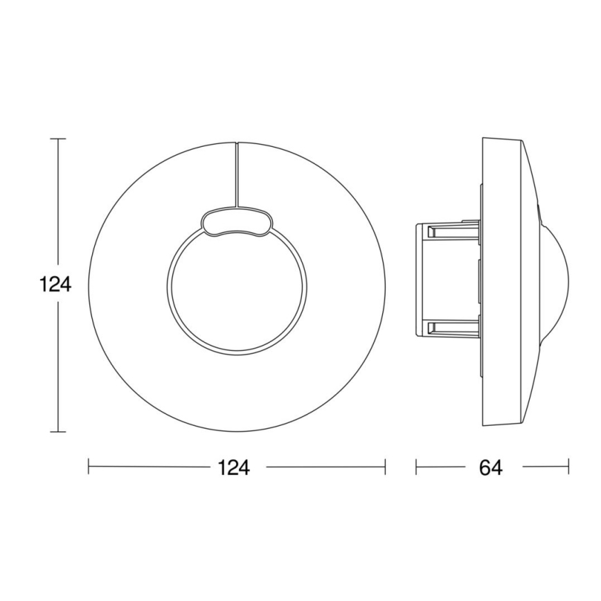 Steinel 057343 - Sensore di movimento HF 3360 DALI-2 IP20 rotondo bianco