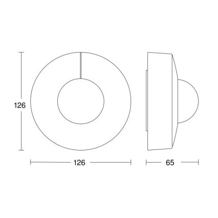 Steinel 058180 - Sensore di movimento IS 3360 V3 KNX arrotondato bianco