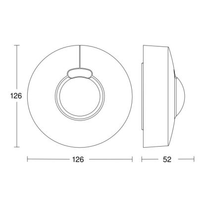 Steinel 058234 - Sensore di movimento HF 3360 V3 KNX IP54 rotondo bianco