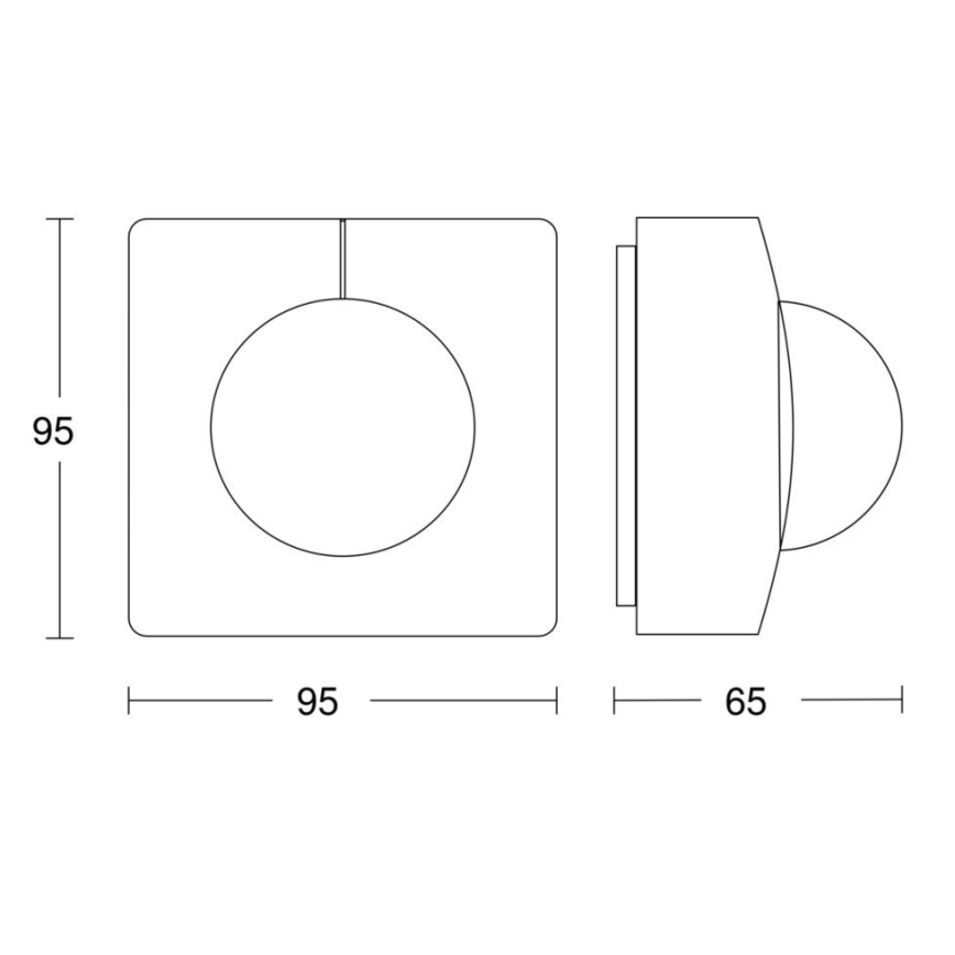 Steinel 058296 - Sensore di movimento IS 345 MX Highbay V3 KNX IP54 quadrato bianco