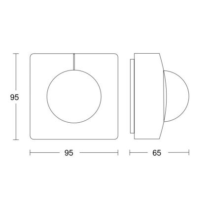 Steinel 058364 - Sensore di movimento IS 3360 MX Highbay V3 KNX IP54 quadrato bianco