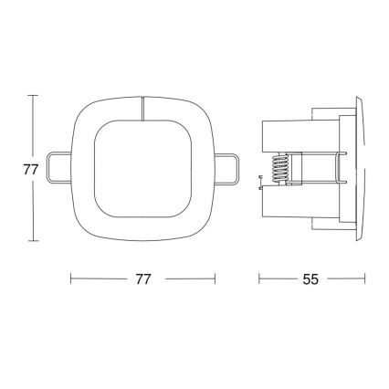 Steinel 058494 - Rilevatore di presenza IR Quattro SLIM 4m V3 KNX bianco