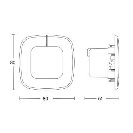 Steinel 058500 - Rilevatore di presenza IR Quattro SLIM XS V3 KNX bianco