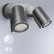 STEINEL 058654- Lampada LED da esterno con sensore SPOT DUO 2xGU10/7,5W/230V IP44