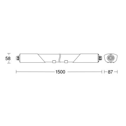 Steinel 058739-LED Luce per impieghi gravosi con sensore RS PRO 5150SC LED/42W/230V IP66