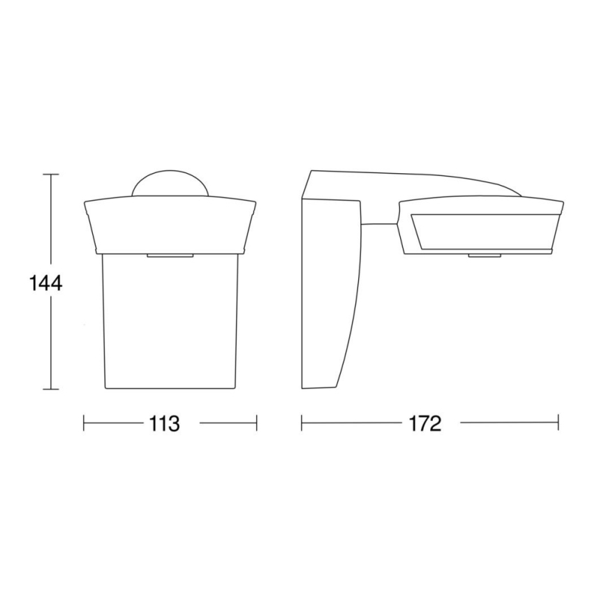 Steinel 059538 - Sensore di movimento SensIQ IP54 nero + telecomando