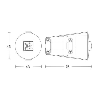 Steinel 064129 - Rilevatore di presenza IR Quattro MICRO 6m KNX bianco