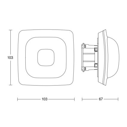 Steinel 064310 - Rilevatore di presenza IR Quattro HD-2 24m COM1 bianco