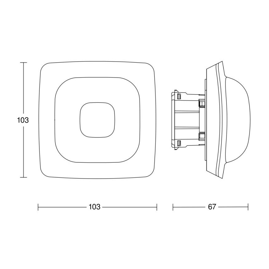 Steinel 064334 - Rilevatore di presenza IR Quattro HD-2 24m COM2 bianco