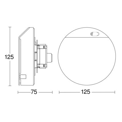 Steinel 067304 - Sensore di movimento da incasso HPD3 IP bianco