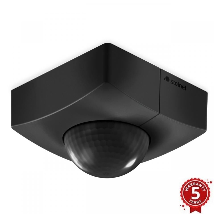 Steinel 068523 - Sensore di movimento IS 3360 40m COM1 IP54 quadrato nero