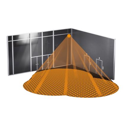 Steinel 068530 - Sensore di movimento IS 3360 40m COM1 quadrato nero