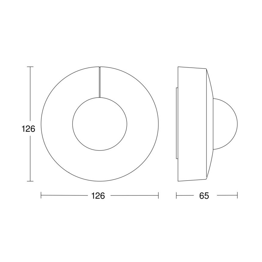 Steinel 068547 - Sensore di movimento IS 3360 40m COM1 arrotondato nero
