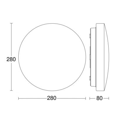 Steinel 069681 - Plafoniera LED da bagno con sensore RSPRO P1 LED/9,4W/230V 3000K IP54