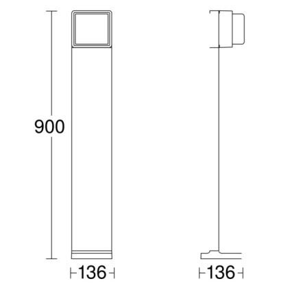 Steinel 078676 - Lampada da esterno LED dimmerabile GL 85 C 900 LED/9W/230V IP44