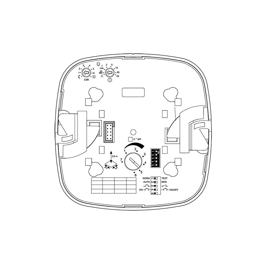 Steinel 079345 - Rilevatore di presenza IR QUATTRO COM1 230V bianco