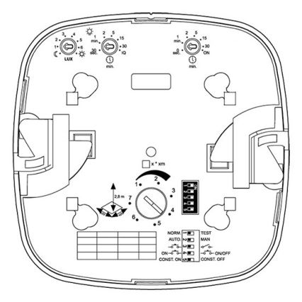 Steinel 079352 - Rilevatore di presenza IR Quattro 8m DALI-2 APC bianco