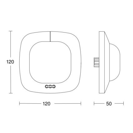 Steinel 079376 - Rilevatore di presenza IR Quattro HD 24m DALI-2 APC bianco