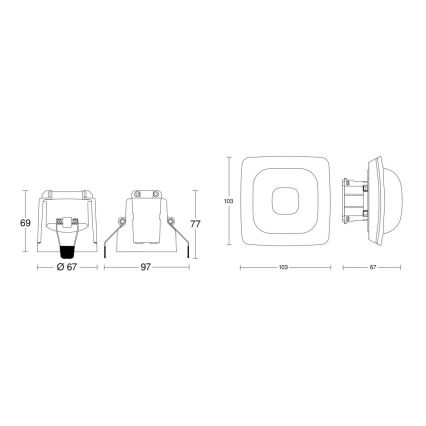 Steinel 079406 - Rilevatore di presenza IR Quattro HD-2 24m COM1 bianco