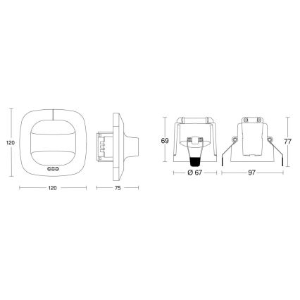 Steinel 079482 - Rilevatore di presenza Dual HF COM1 bianco