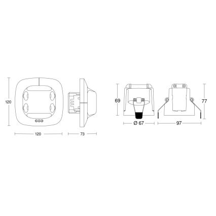 Steinel 079598 - Rilevatore di presenza Dual US COM1 bianco