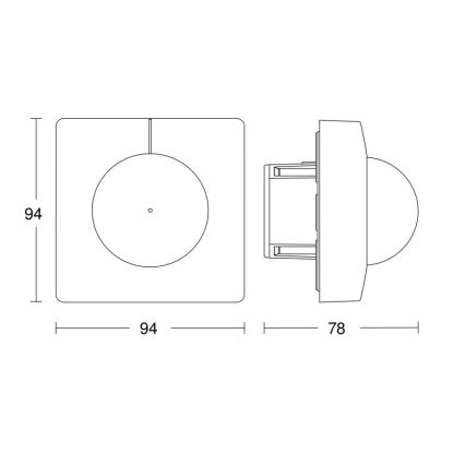 Steinel 079642 - Sensore di movimento IS 3360 KNX quadrato bianco