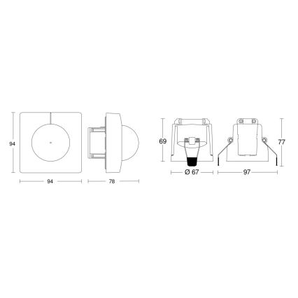 Steinel 079673 - Sensore di movimento IS 345 COM1 230V bianco