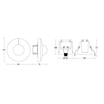 Steinel 079703 - Sensore di movimento IS 345 KNX arrotondato bianco